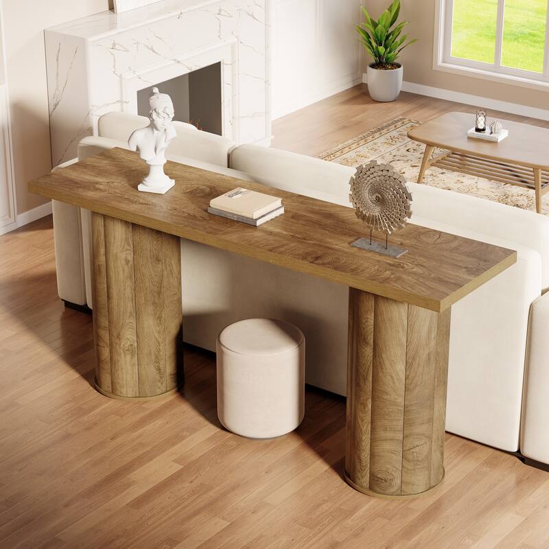 70.86" Sofa Console Table, Wooden Entryway Table for Hallway