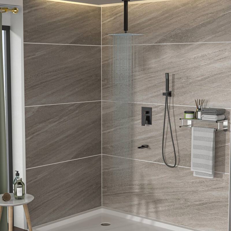 Topcraft 16-inch Ceiling Mount Square Shower System with Rough-in Valve - 16*16