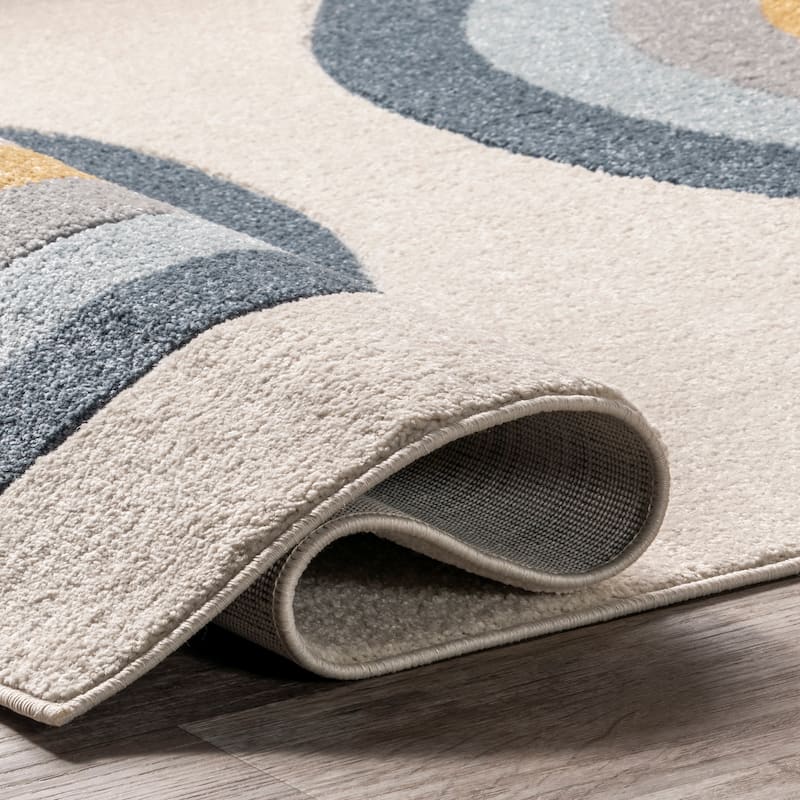 Nuloom Jerri Double Half Rainbow Kids Area Rug