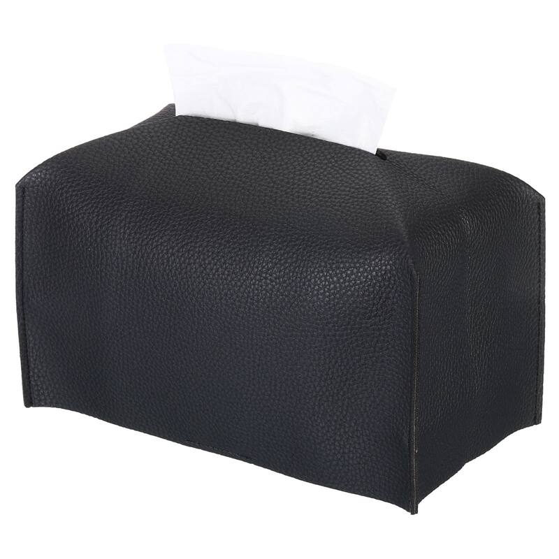 9.4x5x4.7" Tissue Box Cover PU Leather Decorative Holder Dispenser