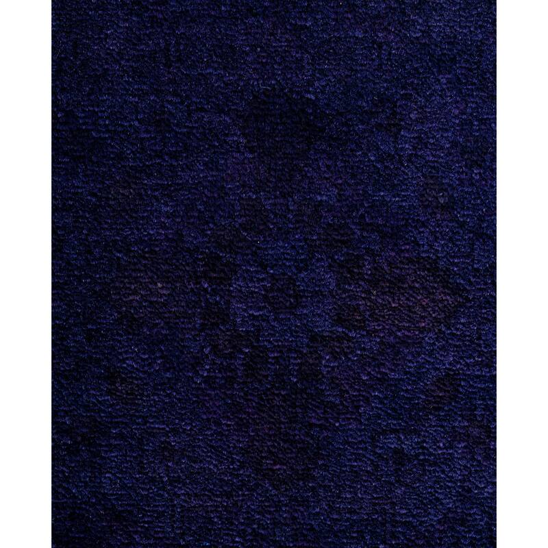 Overdyed One-of-a-Kind Hand-Knotted Area Rug - Purple - 2' 6" x 14' 1"