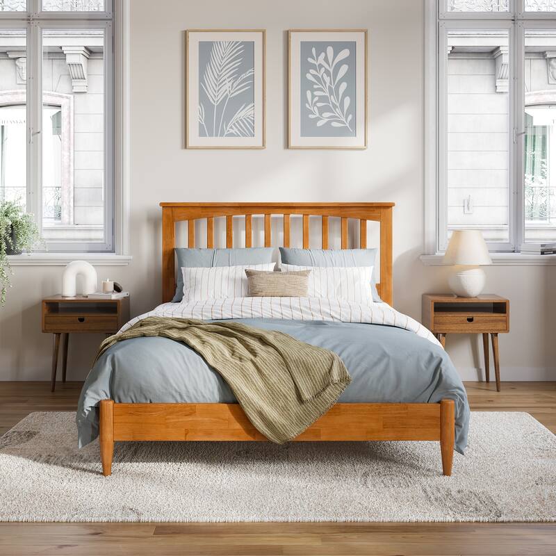 Becket Solid Wood Low Profile Platform Bed