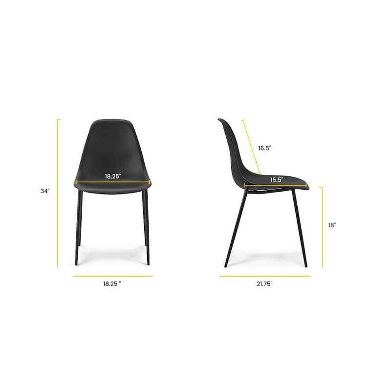Poly & Bark Isla Dining Chair (Set of 2) - Indoor or Outdoor Use