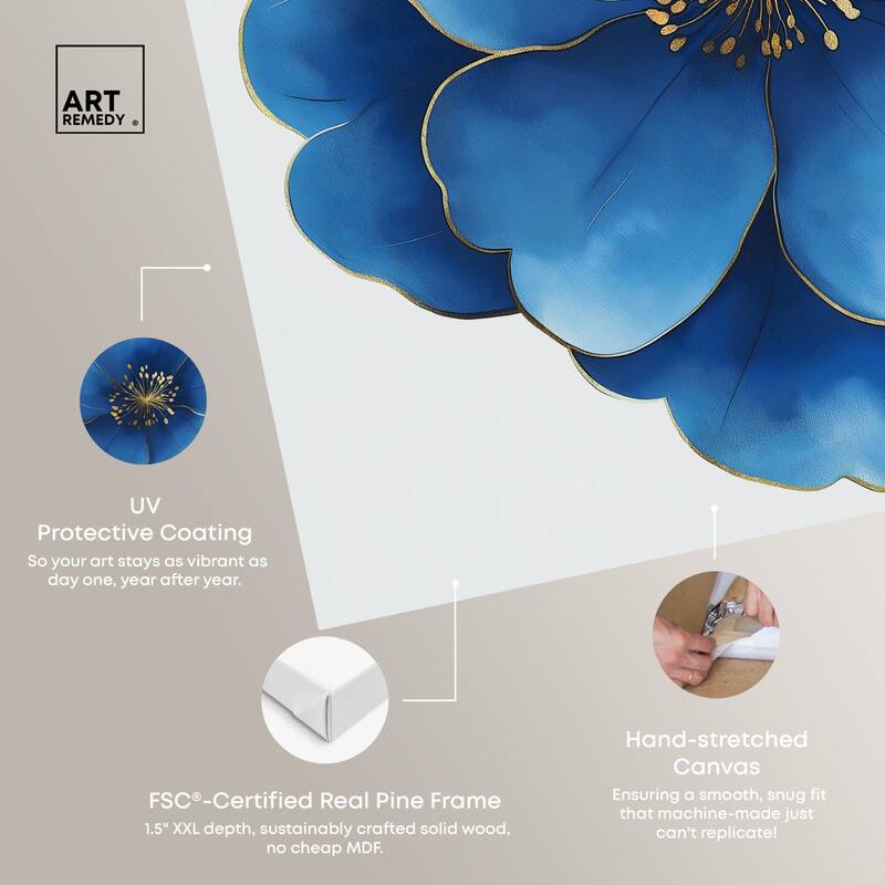 Blue Brilliance I Canvas by Art Remedy, Gallery Wrapped