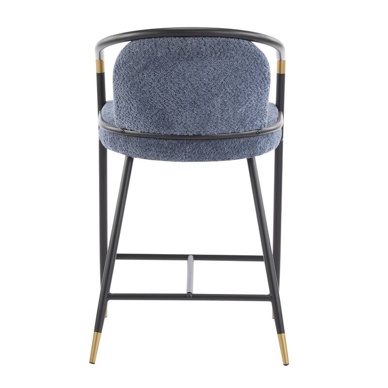 Set of 2 26" H Upholstered Counter Stool with Metal Frame