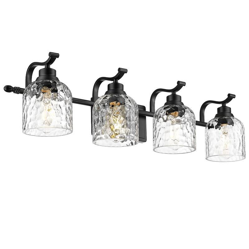 Modern 3/4-Light Bathroom Vanity Light - 4-light - Black