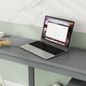 preview thumbnail 5 of 4, Twin Loft Bed with Desk and Storage Cabinet, Grey Pine Wood Frame, Built-in Ladder and Guardrails, 79.5 x 43.6 inches