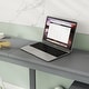 preview thumbnail 15 of 18, Twin Size Wood Loft Wood Bed with Under-bed, Built-in Desk, a Storage Cabinet of 2 Drawers, Guardrails and Ladder