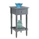 preview thumbnail 38 of 44, Copper Grove Dalem 1 Drawer Accent Table with Shelf