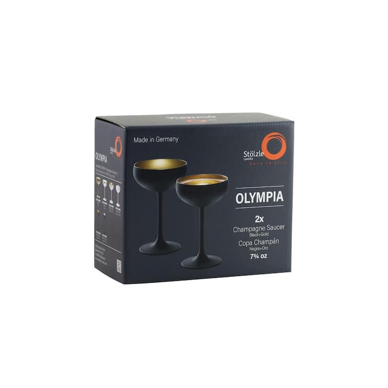 Stolzle Lausitz Set of 6 Olympia Champagne Coupe Glasses