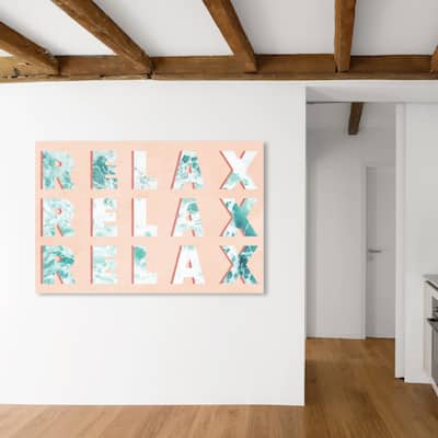 Oliver Gal 'Just Relax' Typography and Quotes Wall Art Canvas Print ...