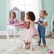 preview thumbnail 5 of 23, Teamson Kids Wooden Play Vanity Set with Tri-Fold Mirror, Storage Drawer and Stool, Kids Dressing Table for Girls Ages 3-5