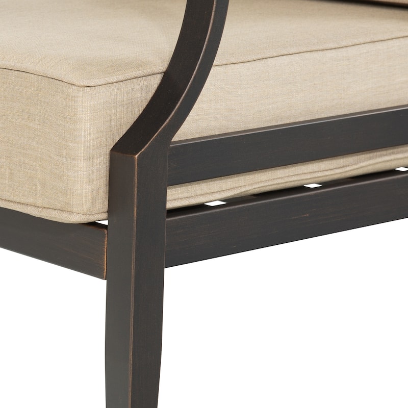 Patio Aluminum Lounge Sofa With Sunbrella Cushions