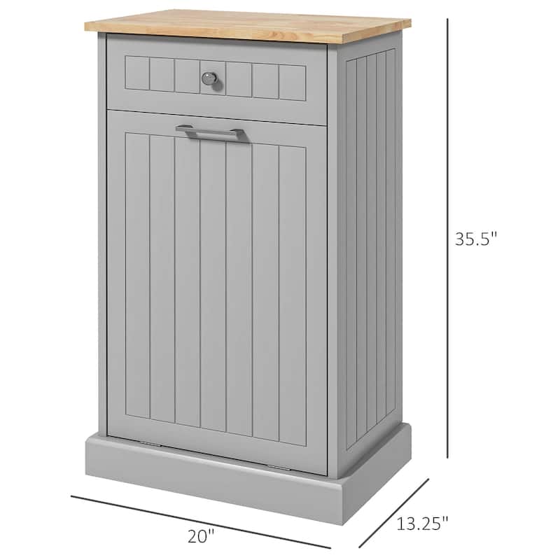 Kitchen Tilt Out Free Standing Recycling Cabinet Trash Can Holder