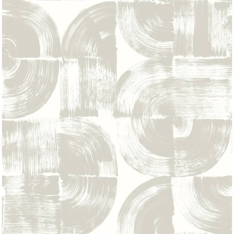 A-Street Prints Giulietta Light Grey Painterly Geometric Wallpaper