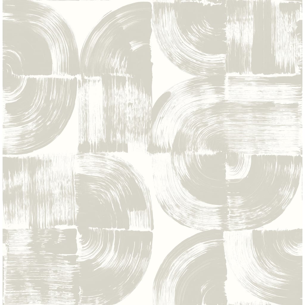 A-Street Prints Giulietta Light Grey Painterly Geometric Wallpaper