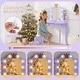 preview thumbnail 6 of 7, Purple Vanity Set with Tri-fold Lighted Mirror Detachable Top and Stool for Kids - 23.5" x 16" x 42"