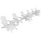 preview thumbnail 4 of 85, Vineyard HIPS Outdoor Folding Eco-Friendly All Weather Seashell Adirondack Chairs (12-Piece Conversation Set)