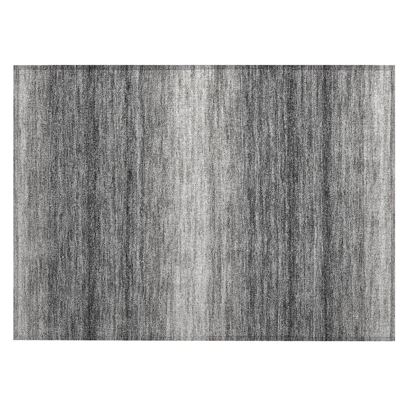 Machine Washable Indoor/ Outdoor Ombre Stripe Chantille Rug