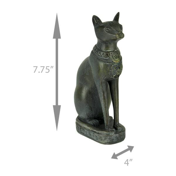 Shop Black Stone Finish Egyptian Cat Goddess Bastet Statue 7 75