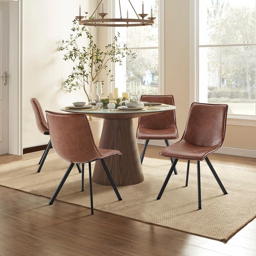 Distressed wood hailey upholstered dining chairs set store of 2