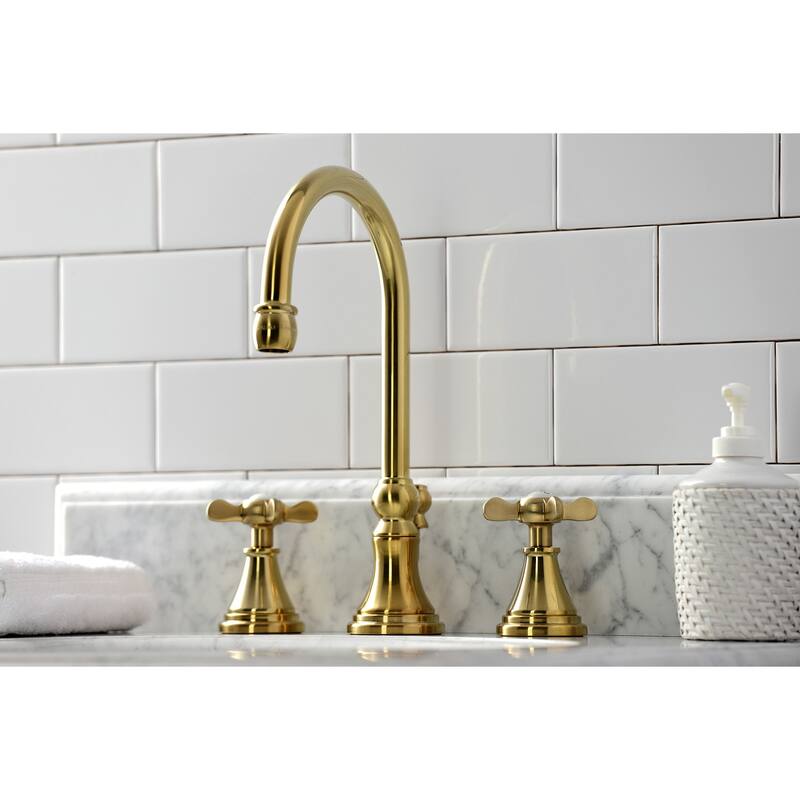 Kingston Brass Essex 8 in. Widespread Bathroom Faucet - Brushed Brass