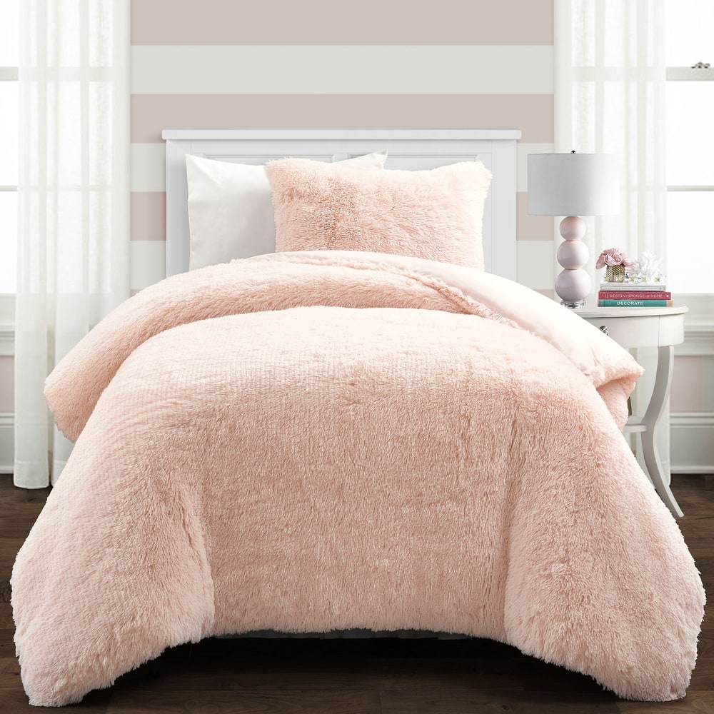 Lush Decor Emma Faux Fur Comforter Set