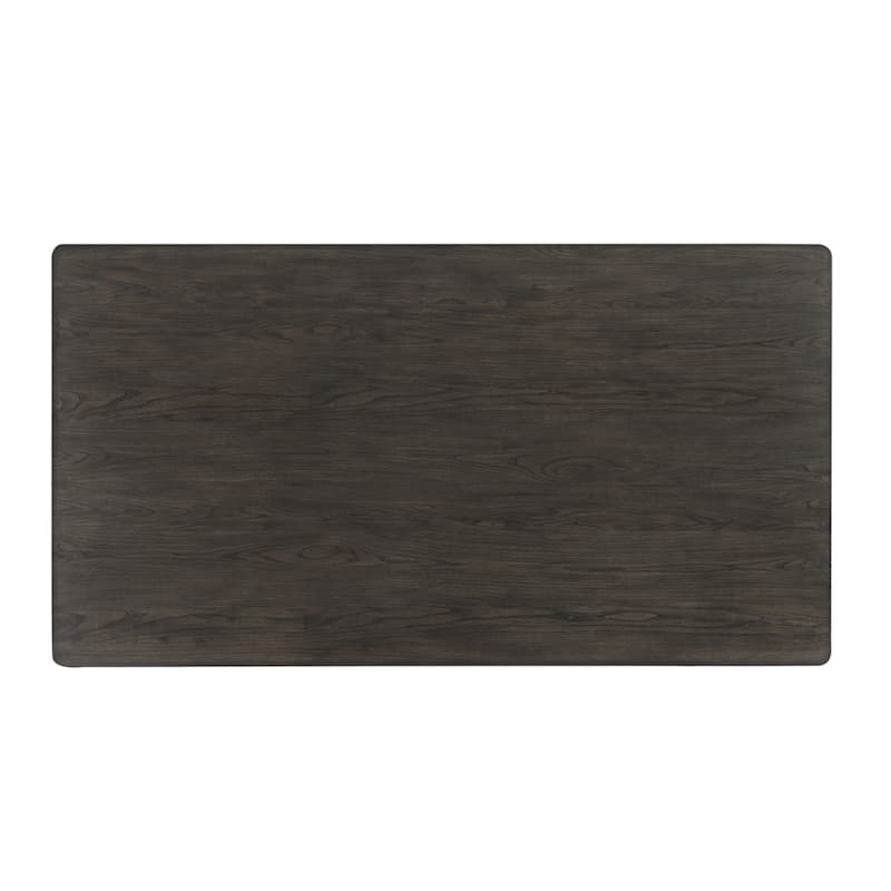 Wooden Dining Table with Wegner Legs Design in Dark Walnut - Dark Walnut