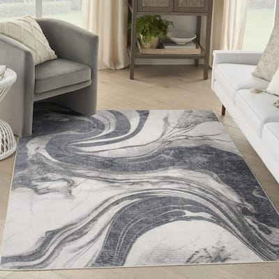 Nourison Astra Machine Washable Indoor only Abstract Area Rug