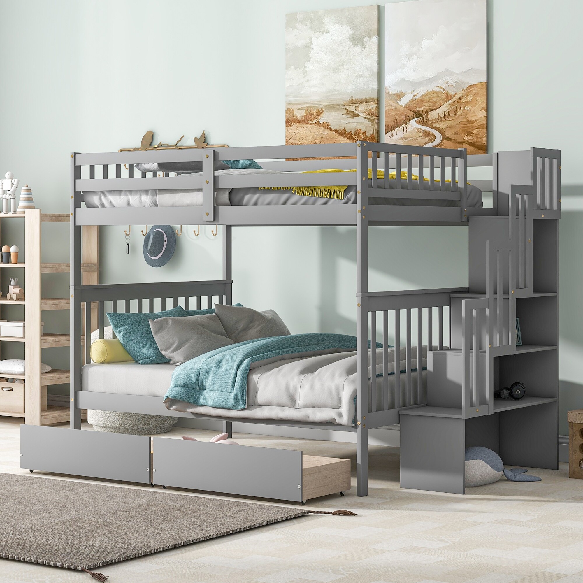 Twin bed with detachable rails sale