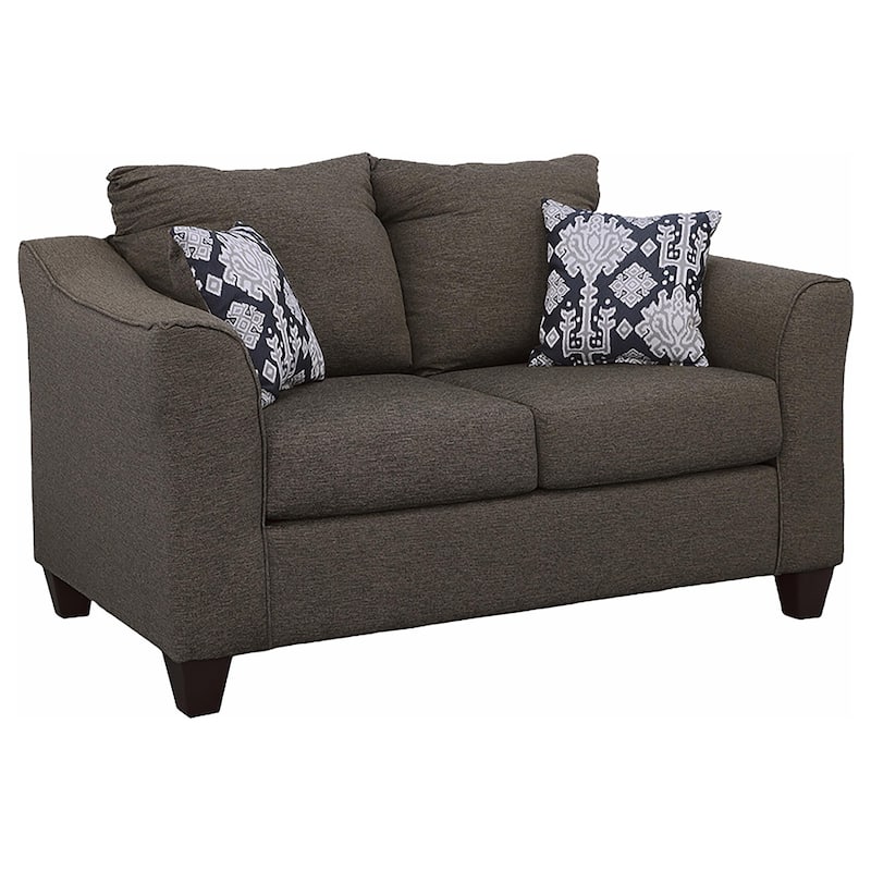 Salizar Upholstered Flared Arm Loveseat - 60" x 37" x 39" - Charcoal Grey