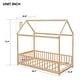 preview thumbnail 27 of 25, Twin Size House Bed with Guardrails, Slats, , Easy Assembly