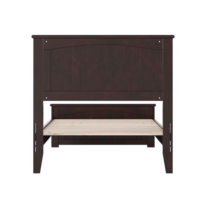 Naples Solid Wood Low Profile Platform Bed with Matching Footboard