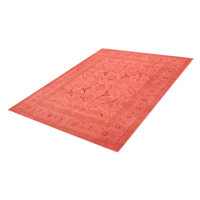 ECARPETGALLERY Hand-knotted Vibrance Pink Wool Rug - 7'11 x 9'11