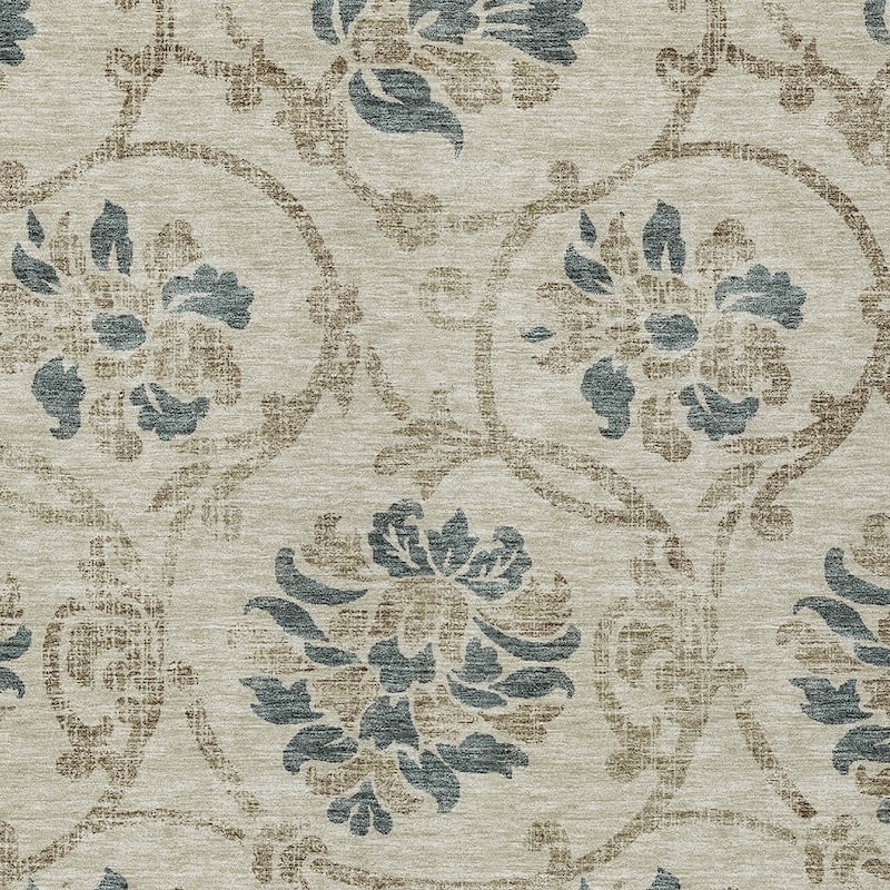 HomeRoots Floral Traditional Rectangle Outdoor Rug