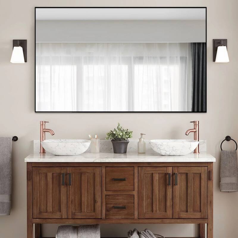 Modern Full-length Bathroom and Vanity Mirror