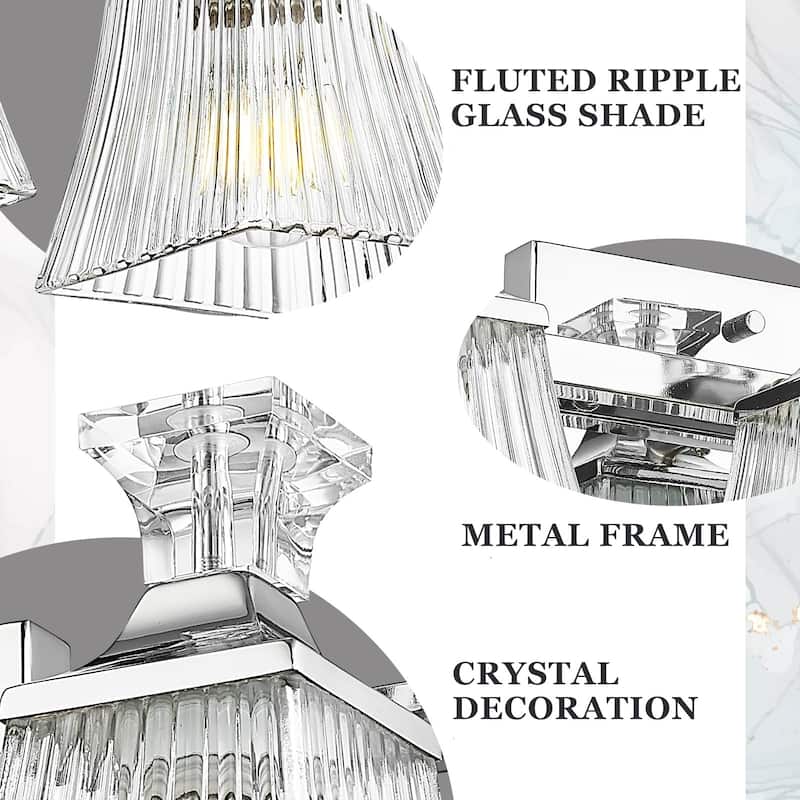 38" 5-Light Bathroom Vanity Light, Brushed Nickel Finish