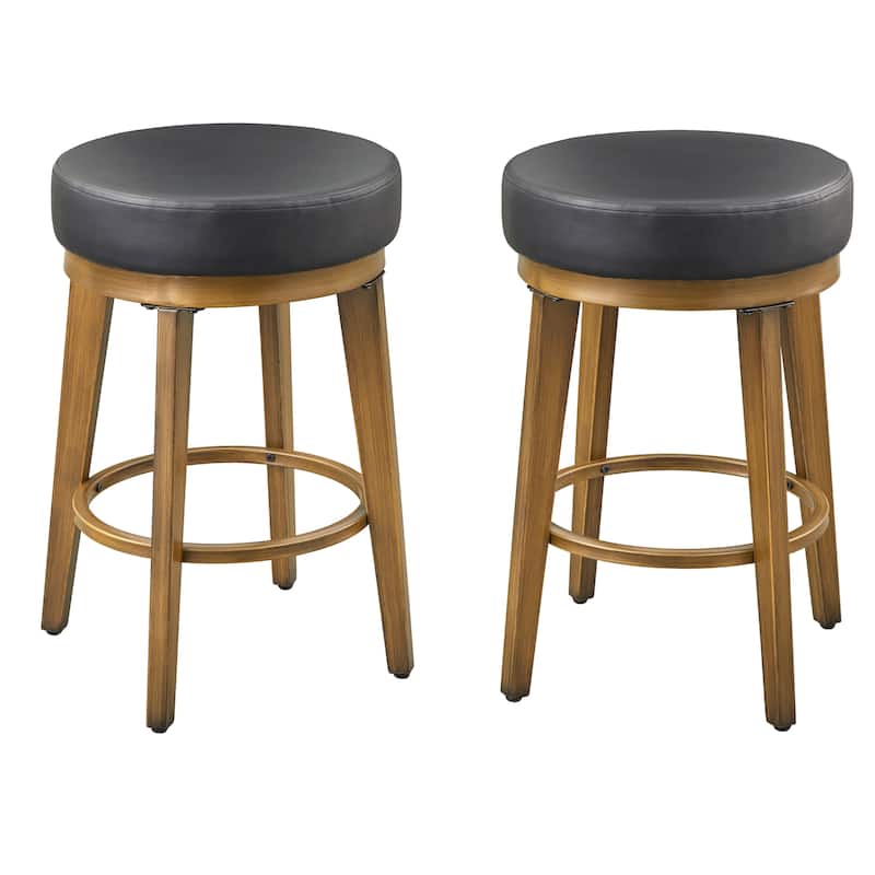 angelo:HOME Linden Swivel Barstool (Set of 2)
