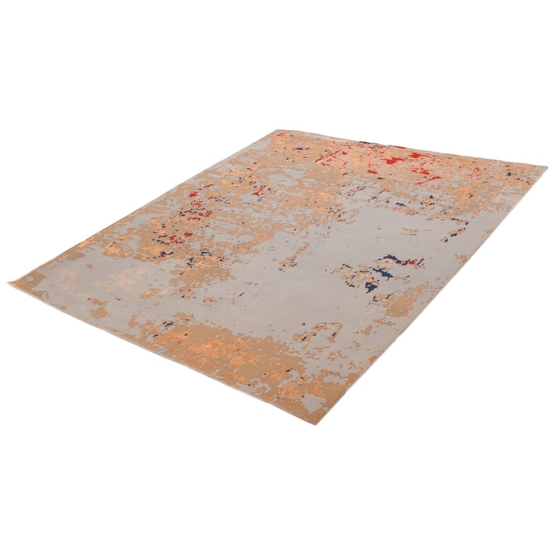 ECARPETGALLERY Hand-knotted Alma Light Blue Silk, Wool Rug - 8'1 x 10'1