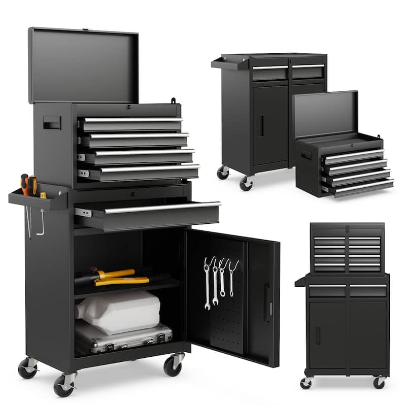 Costway 5-Drawer Rolling Tool Chest Cabinet Metal Tool Storage Box - See Details