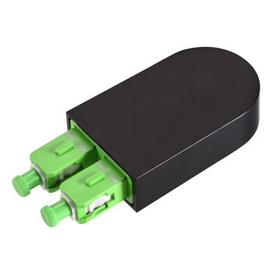 SC Fiber Optic Loopback Adapter, SC Single Mode 9/125 Tester Adapter - Green