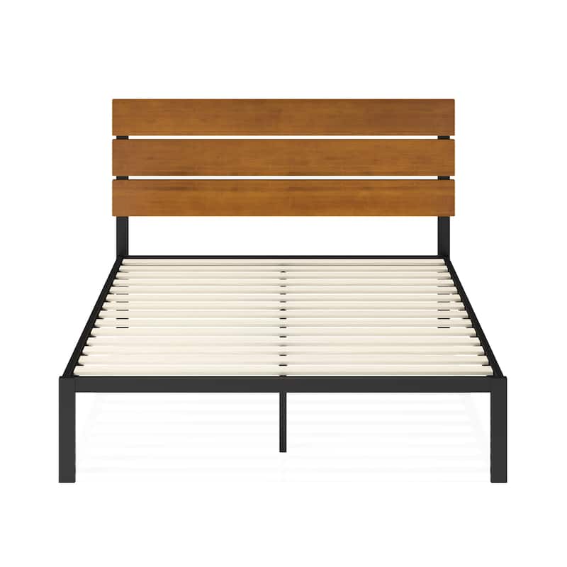Priage by ZINUS Natural Metal Platform Bed Frame