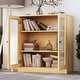 preview thumbnail 165 of 166, 100% Solid Wood 3-shelf Bookcase with Optional Doors by Palace Imports
