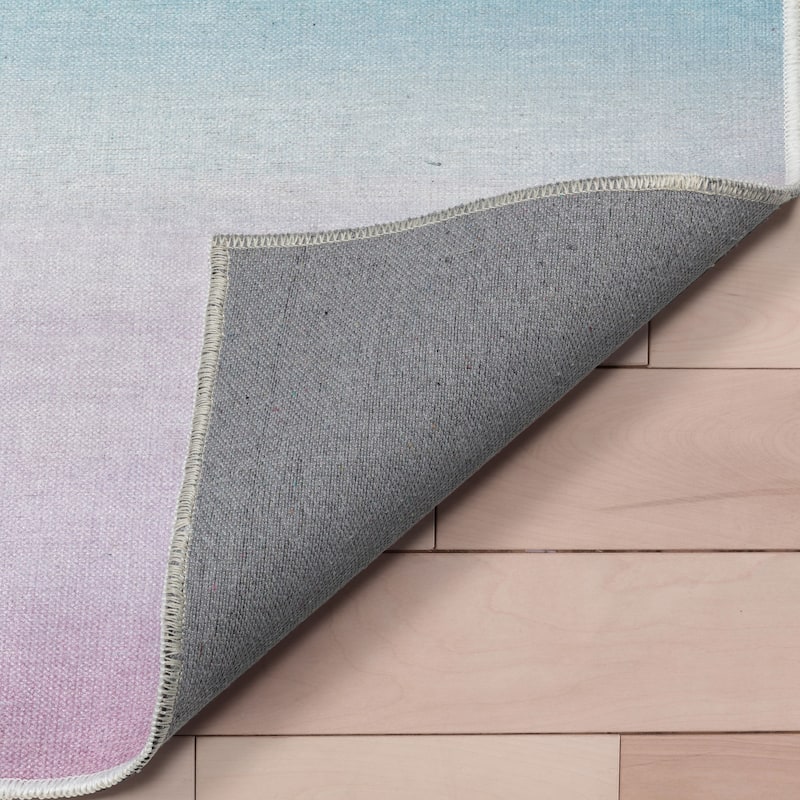 Well Woven Kids Rugs Sunrise Modern Machine Washable Area Rug