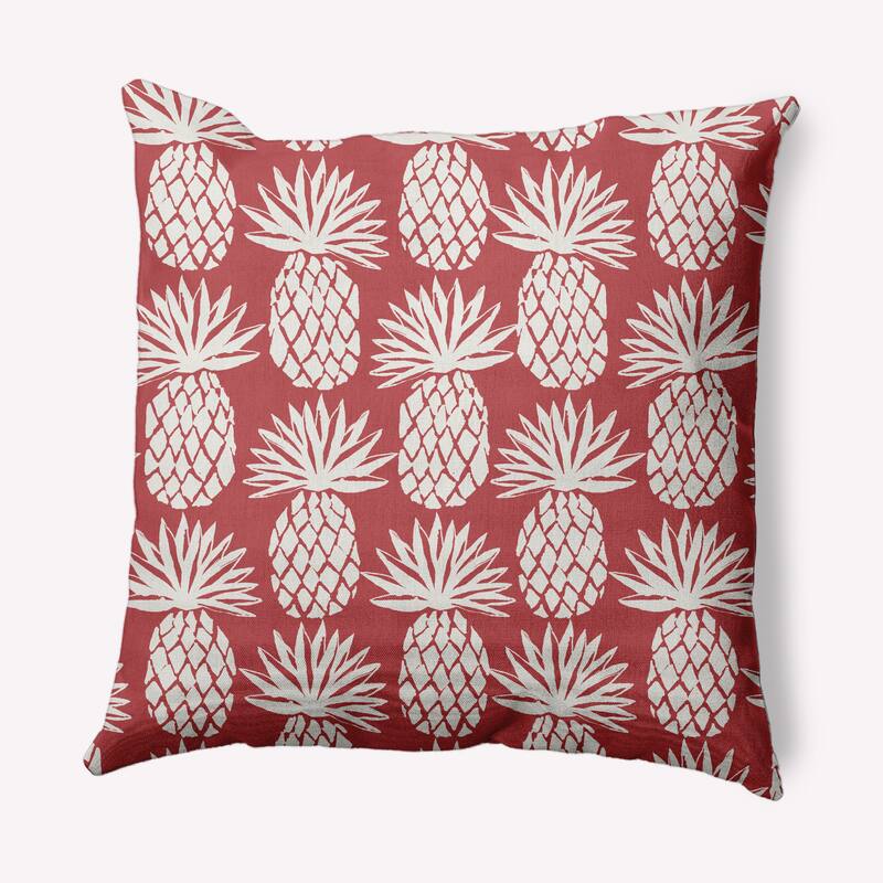 Pineapple Pattern Nautical Indoor/Outdoor Throw Pillow - Ligonberry Red - 20" x 20"