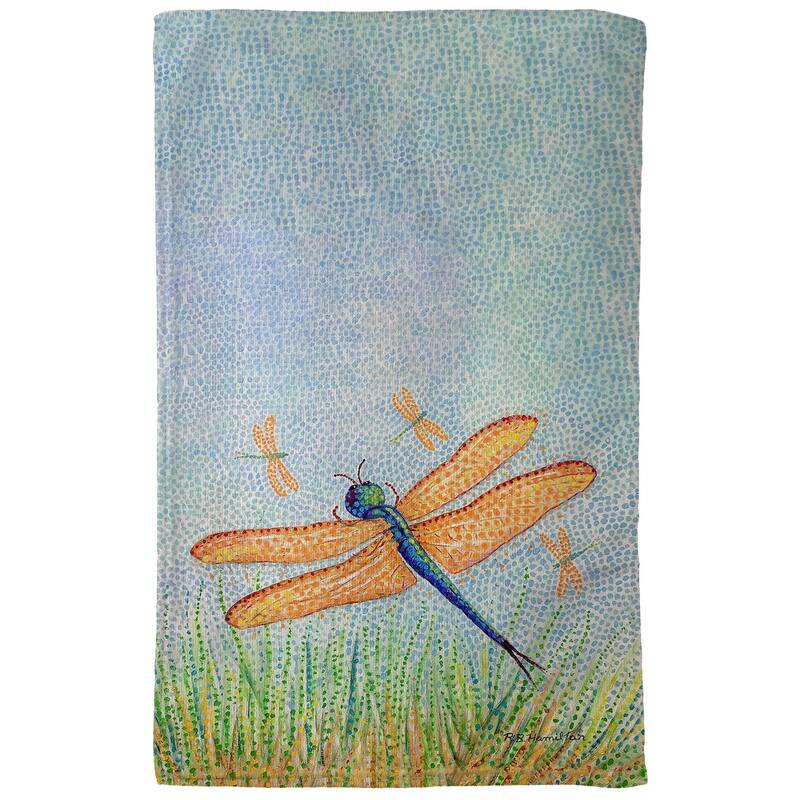 Pointillist Dragonfly Kitchen Towel - 16x25