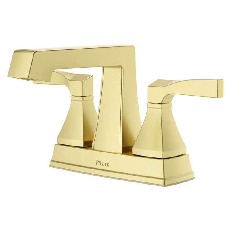 Pfister LG48-HT0 Holliston 1.2 GPM Centerset Bathroom Faucet - Brushed Gold