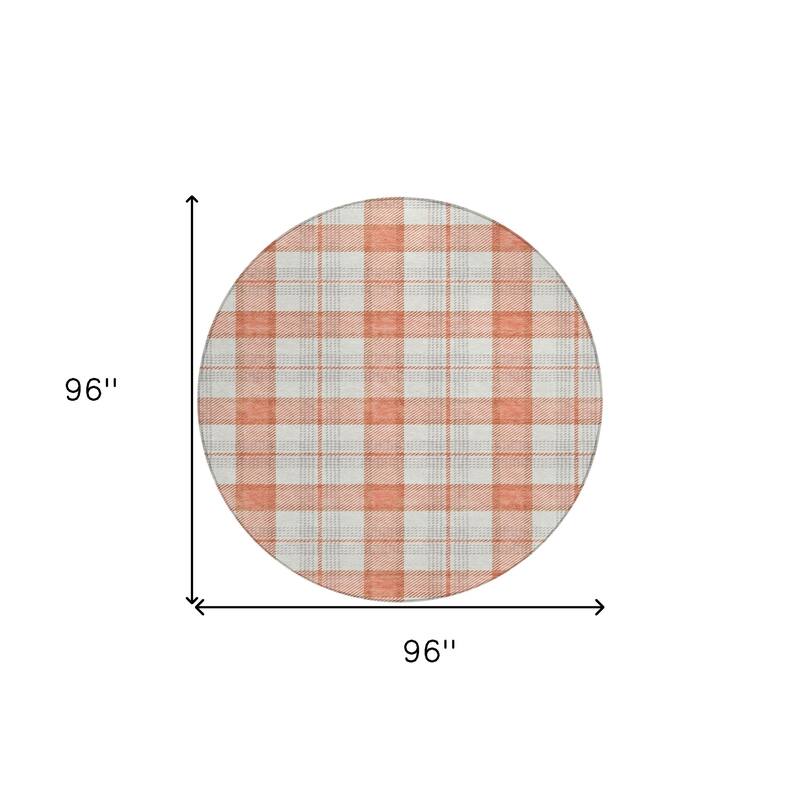HomeRoots Plaid Transitional Rectangle Outdoor Rug