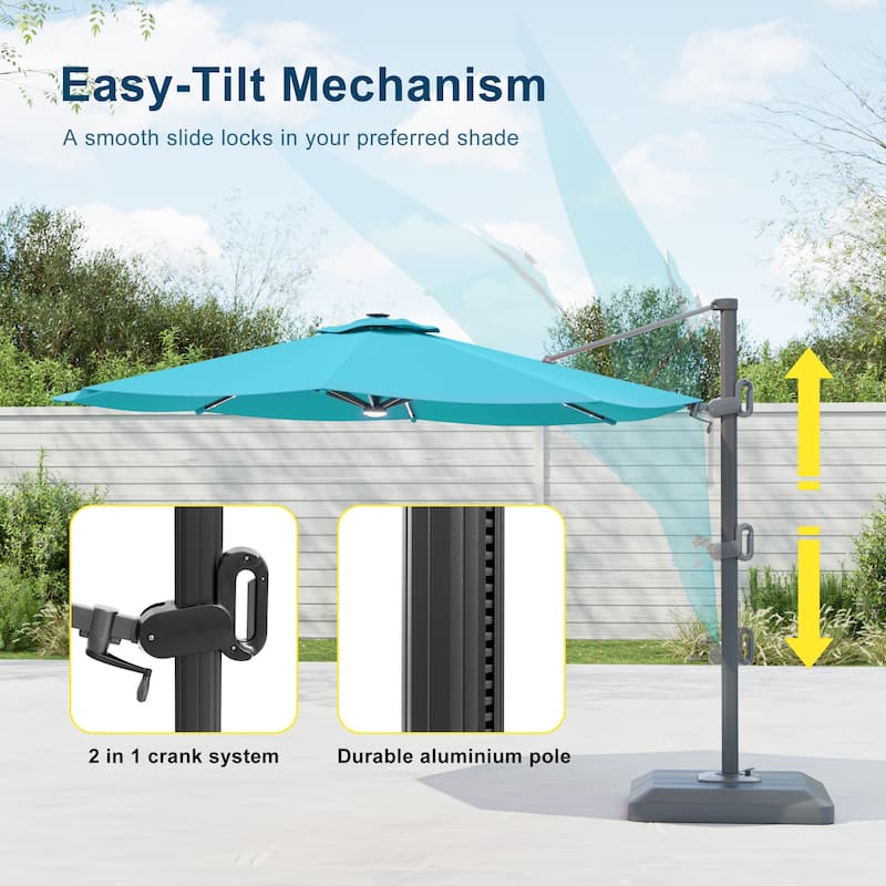 Outdoor 10FT LED Patio umbrella for Garden