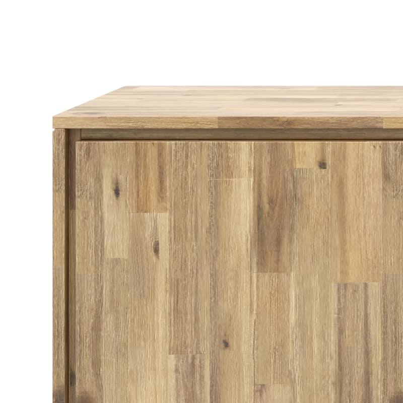 WYNDENHALL Mitchell Metal 60 inch Wide Rectangle Modern Industrial Sideboard Buffet in OAK WOOD - 60'' x 17'' x 30